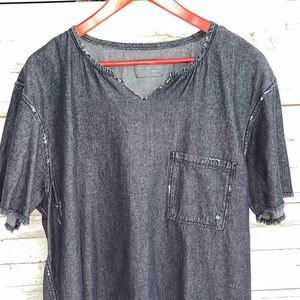 ‼️ Authentic Zara Men Distressed Denim Shirt - XL